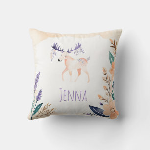 Custom Moose Nursery Pillow Boho Design - 