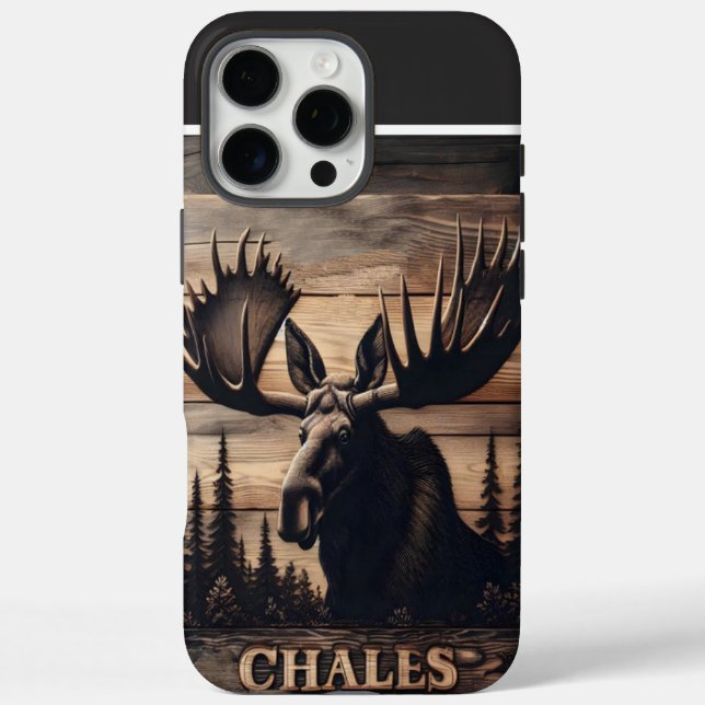 Custom Moose Wood Art Case-Mate iPhone Case (Back)