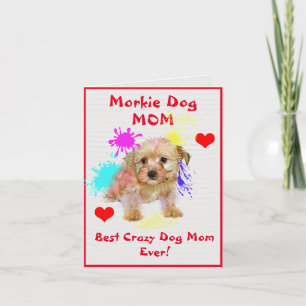 Custom Morkie Mom Dog Best Crazy Dog Lady Digital Card