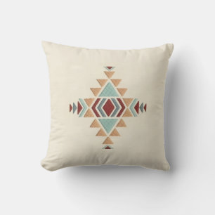 Custom Moroccan Geometric Embroidery Pattern Art T Throw Pillow