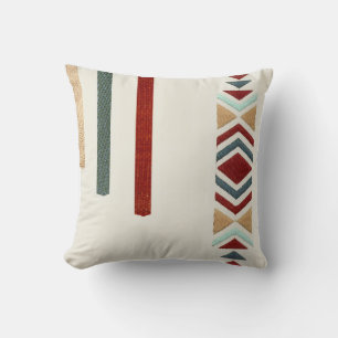 Custom Moroccan Geometric Embroidery Pattern Art Throw Pillow