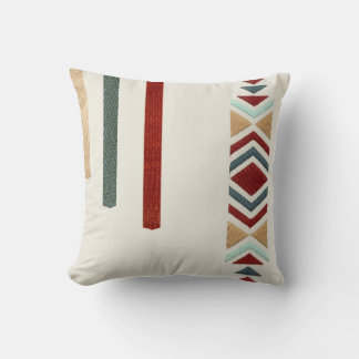 Custom Moroccan Geometric Embroidery Pattern Art Throw Pillow
