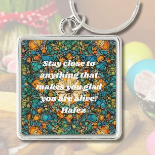 Custom Mosaic Pattern Nowruz Iranian New Year Gift Keychain