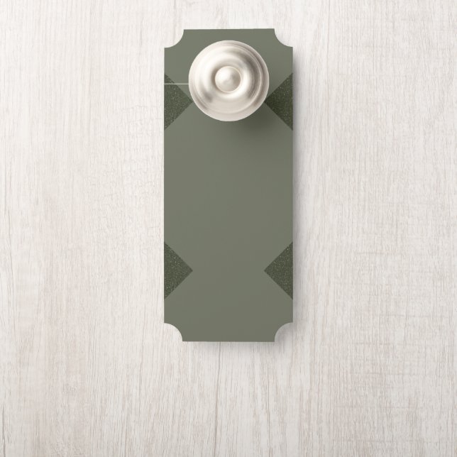 Custom Moss Green Door Hanger (On Knob)
