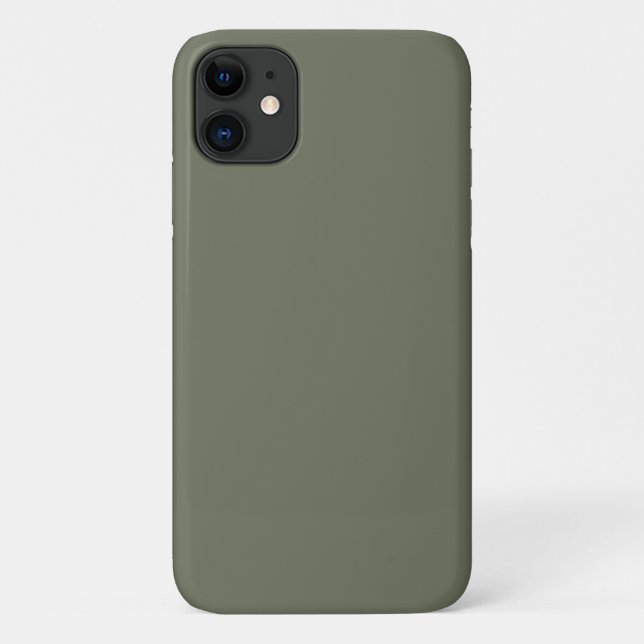 Custom Moss Green iPhone 11 Case (Back)