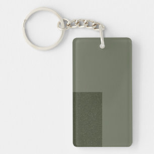 Custom Moss Green Minimal Block Acrylic Keychain