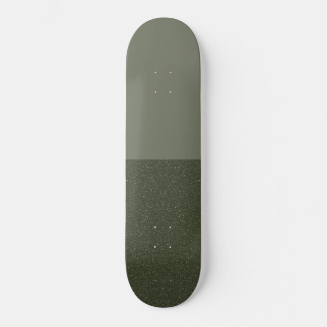 Custom Moss Green Noise Skateboard Deck (Front)