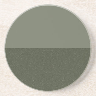 Custom Moss Green Sandstone Coaster