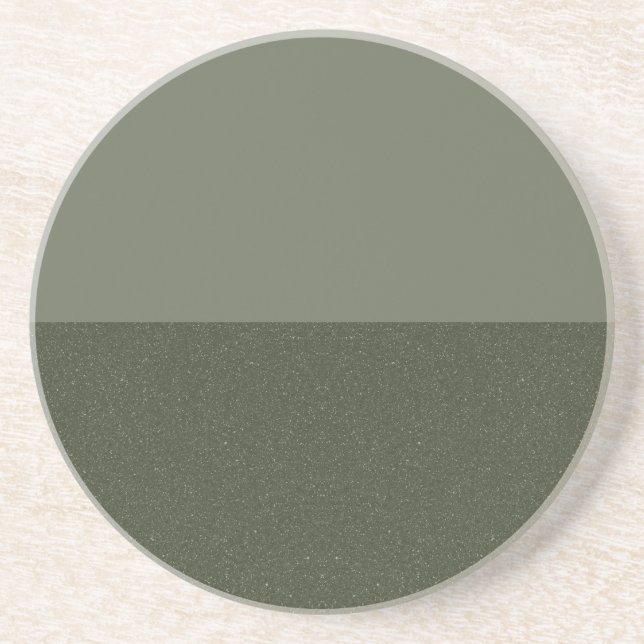 Custom Moss Green Sandstone Coaster (Front)