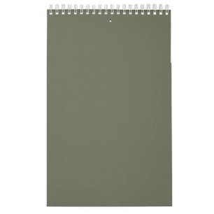 Custom Moss Green Spiral Wall Calendar
