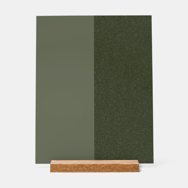 Custom Moss Green Split Acrylic Sign (Front)