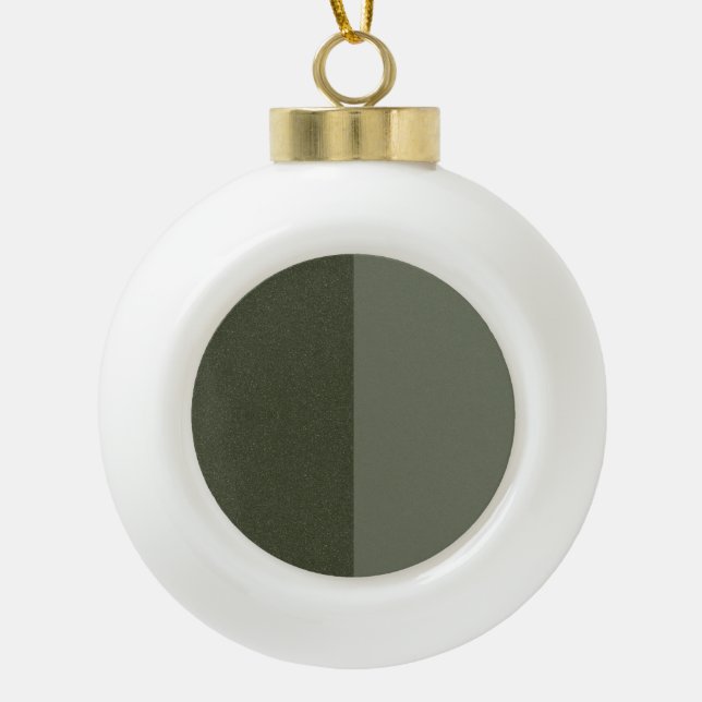 Custom Moss Green Split Ornament (Front)