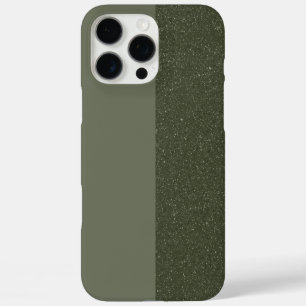 Custom Moss Green Split Texture iPhone Case