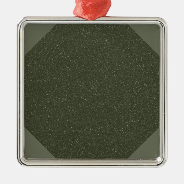 Custom Moss Green Texture Ornament (Front)