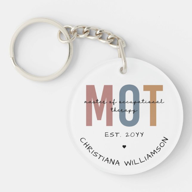 Custom MOT Master Of Occupational Therapy Keychain (Front)