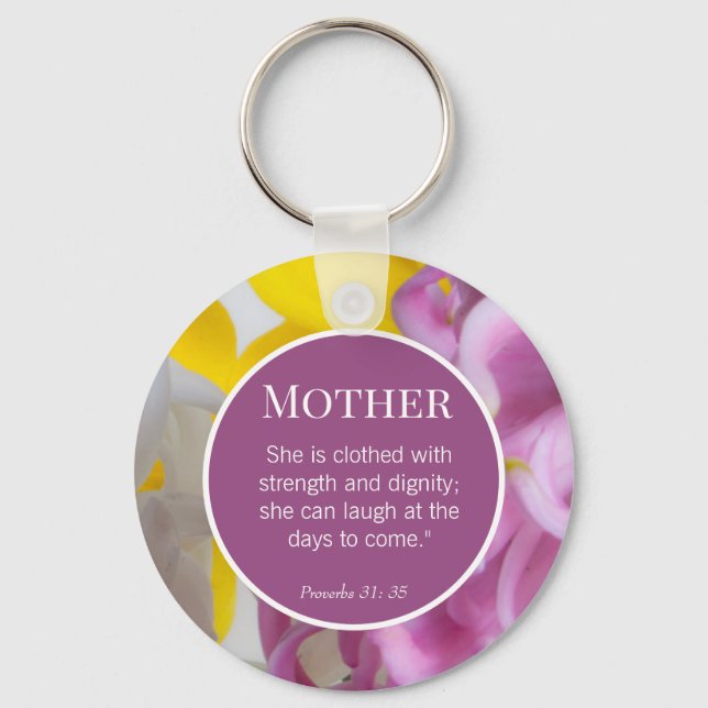 Custom Mother Day Bible Verses Keychain (Front)