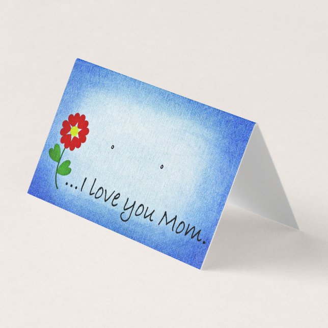 Custom Mother Gift Stud Post Earring Display Cards (Front)