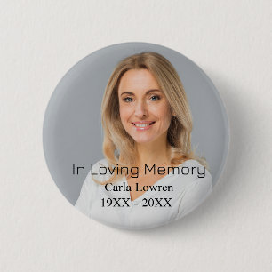 Custom mother Photo Personalized Memorial 2 Inch Round Button