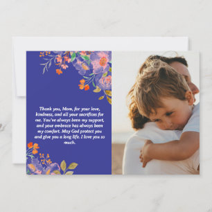 Custom Mother’s Day Gift and Loving Message  Holiday Card