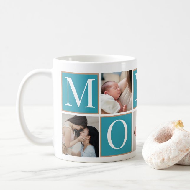 Custom Mother’s Day Photo Collage Mug (With Donut)