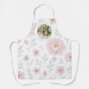 Custom Mother's Day Apron with Pastel Flowers