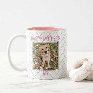 Custom Mother's Day Dog Two-Tone Coffee Mug