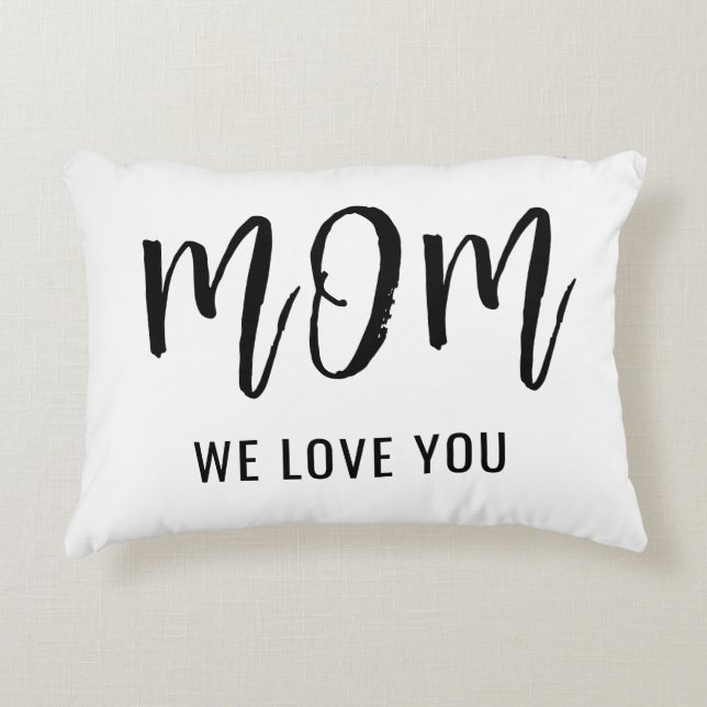 Custom Mothers Day Gift Accent Pillow (Front)