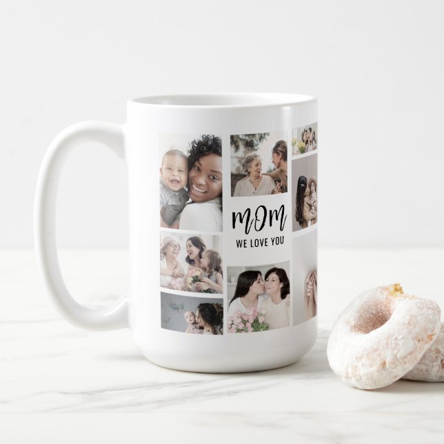 Custom Mothers Day Photo  Coffee Mug (With Donut)