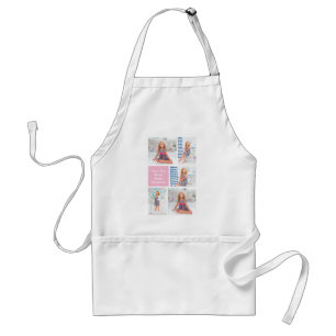 Custom Mothers Day Photo Collage Pink/Green/Grey Standard Apron