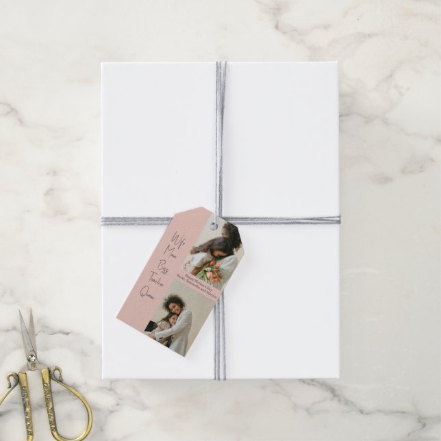Custom Mother's Day Photo Gift Tag – Personalized  (With Twine)