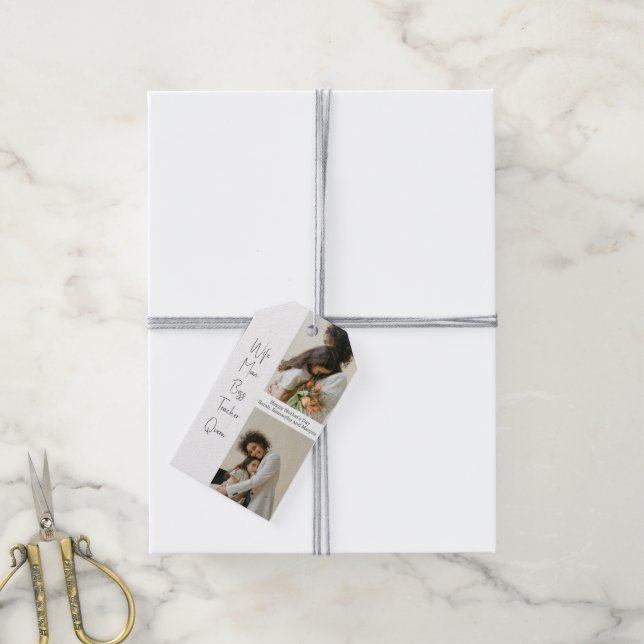 Custom Mother's Day Photo Gift Tag – Personalized  (With Twine)