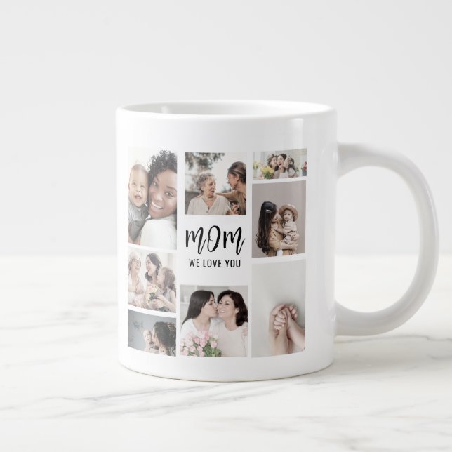 Custom Mothers Day Photo  Large Coffee Mug (Right)