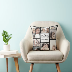 Custom Mothers Day Photo Throw Pillow