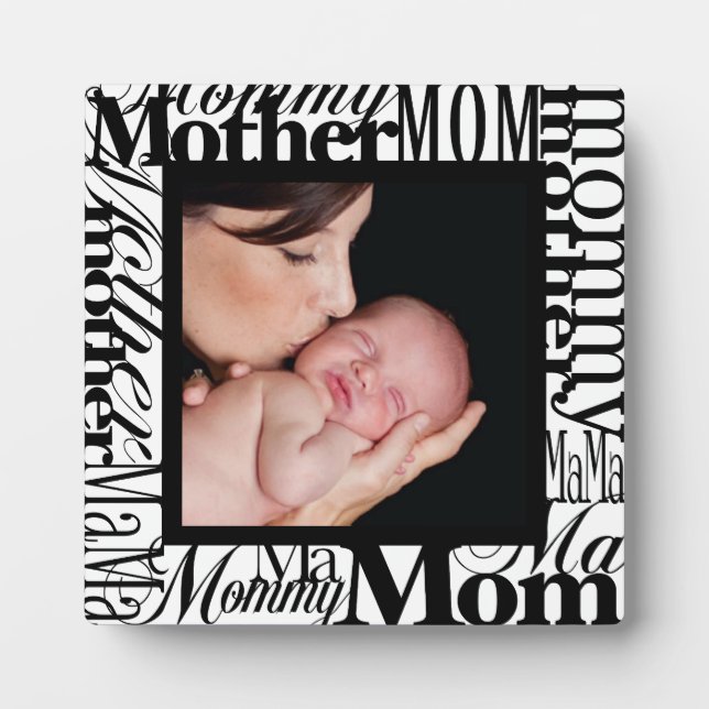 Custom Mother's Day Word Collage Plaque photo (Devant)