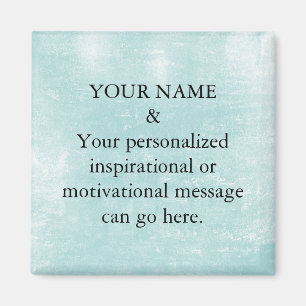 Custom Motivational Message Purple Glitter Magnet
