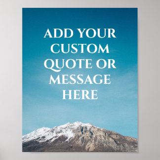 Custom Motivational Travel Quote Poster