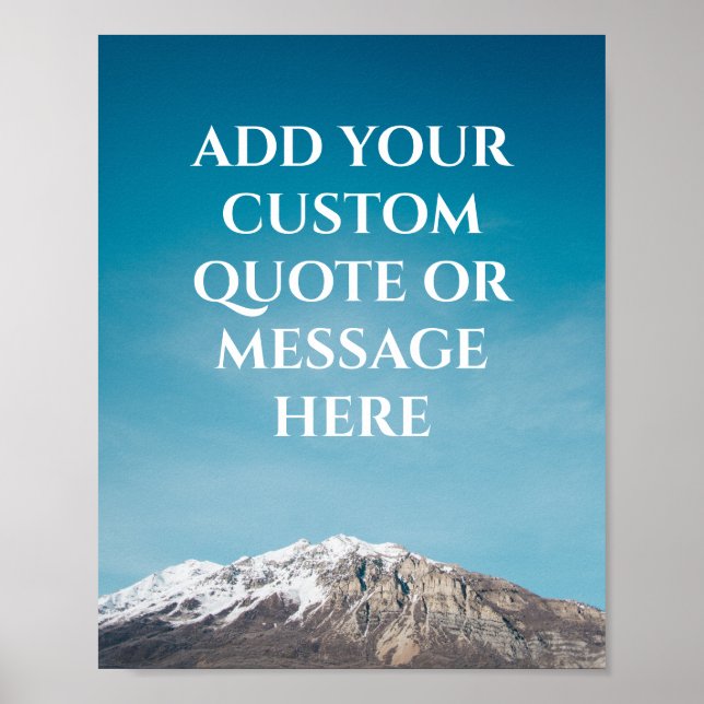 Custom Motivational Travel Quote Poster (Front)