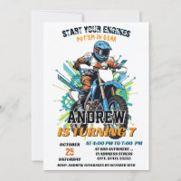 Custom Motocross Racing Dirt Boy Biker Birthday