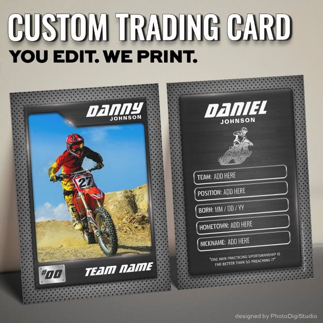 Custom Motocross Trading Card, Dirt Bike Gift Card (Custom Motocross Trading Card, Dirt Bike Gift Card)