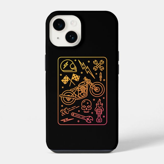 Custom Motorcycle Garage 1 iPhone Case (Back)