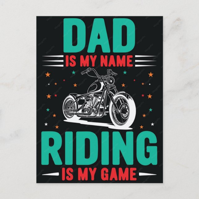 Custom motorcycle unique for riders holiday postcard (Front)