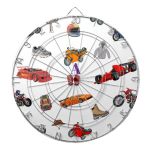 Custom Motorsports & Racing Pattern Ping Pong Padd Dartboard