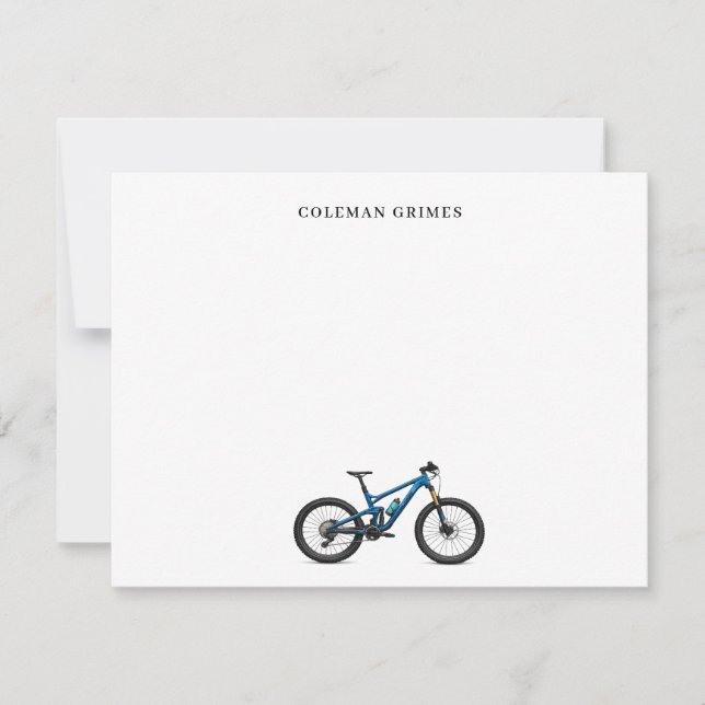 Custom Mountain Bike MTB Note Card (Front)