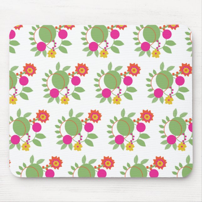Custom Mouse Hippy Floral Garden Pad (Front)