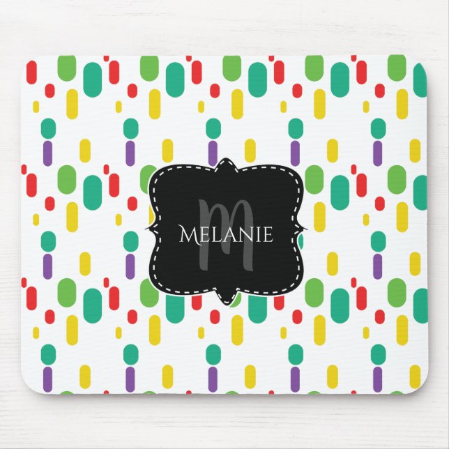Custom Mouse Pad Colourful Pharmacist Pills Dots (Front)