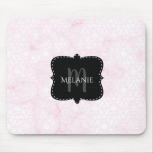 Custom Mouse Pad Pink Dusty Geometric Marble