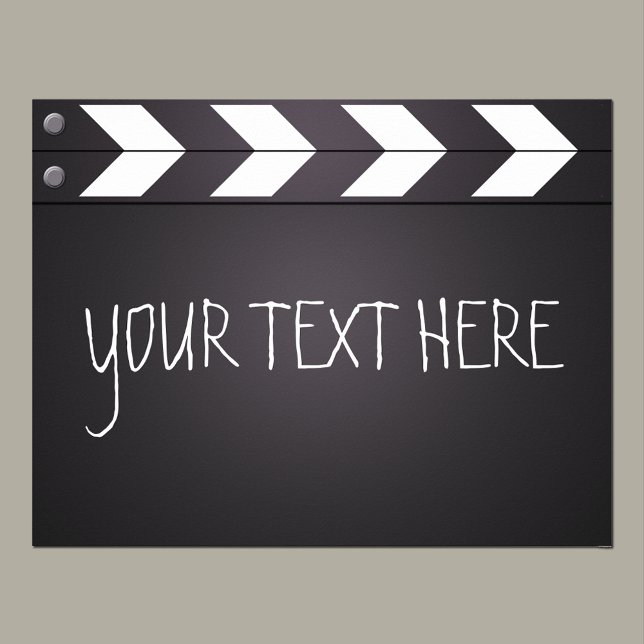 Custom Movie Director Clapboard Your Text Poster (Creator Uploaded)
