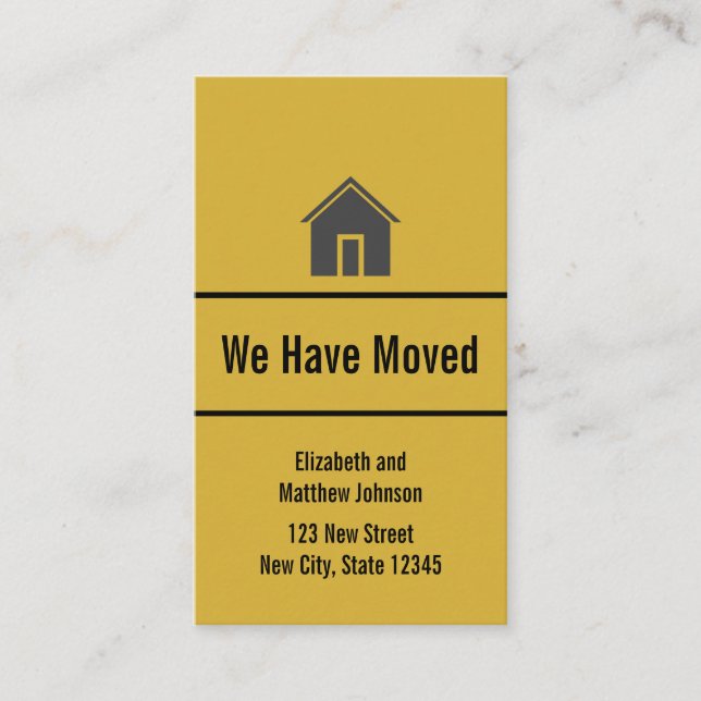 Custom Moving Announcement Address Insert (Front)