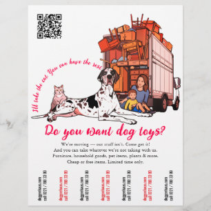 Custom Moving & Clearance Fun Designs with Cat Dog Flyer