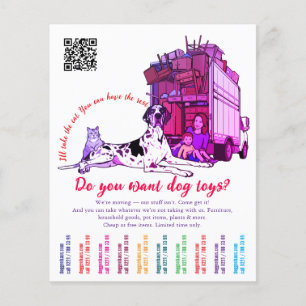 Custom Moving & Clearance Fun Designs with Cat Dog Flyer
